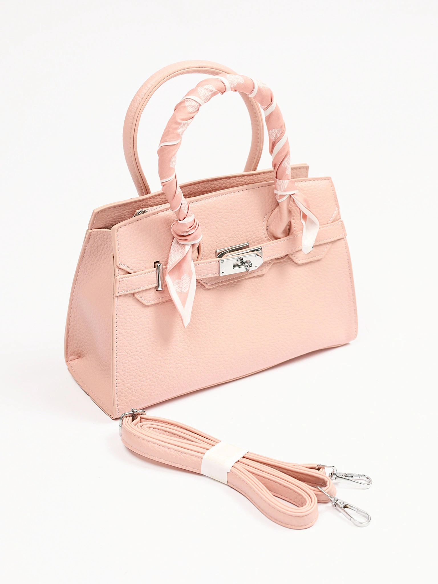 Сумка-тоут  с декоративным платком в ассортименте